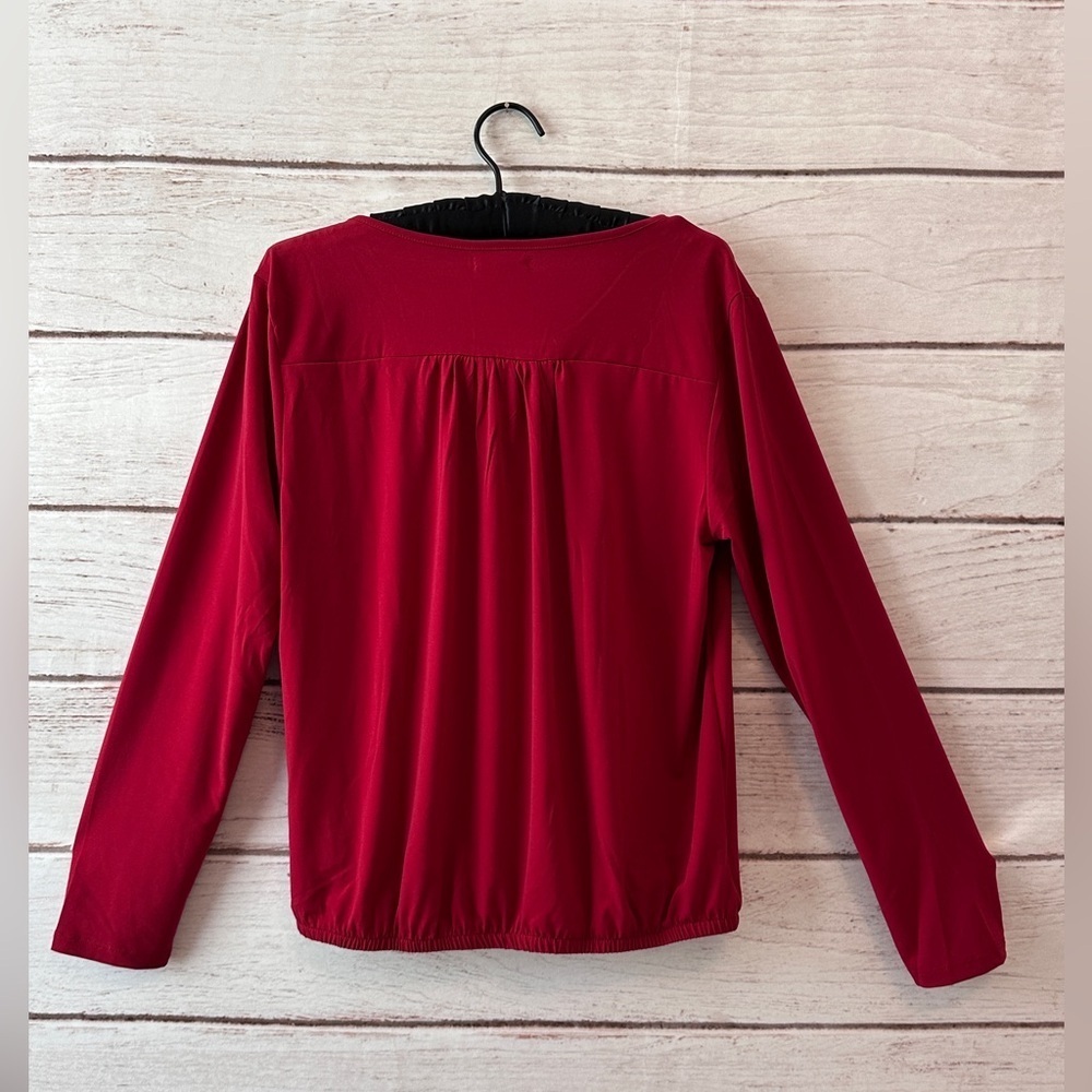 Maurices Drape Front Top - Size Large Office| Lightweight | Business | Career — image 3 of 6